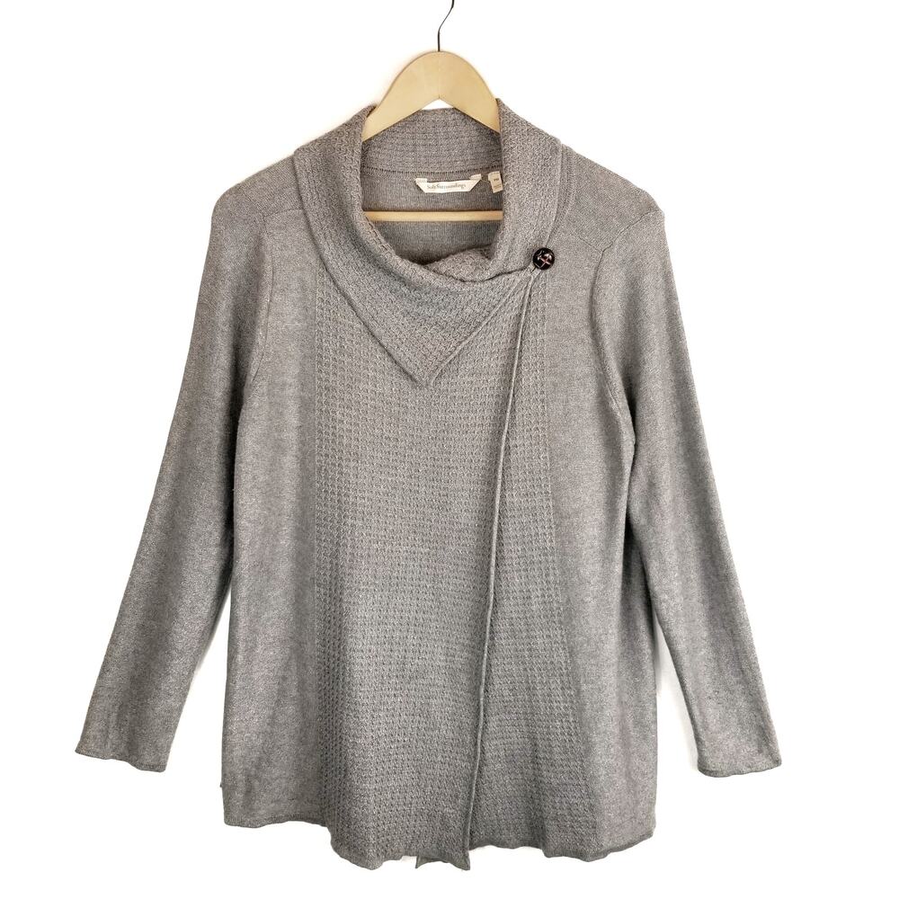 Soft Surroundings Gray Cardigan Size PL Petite Large